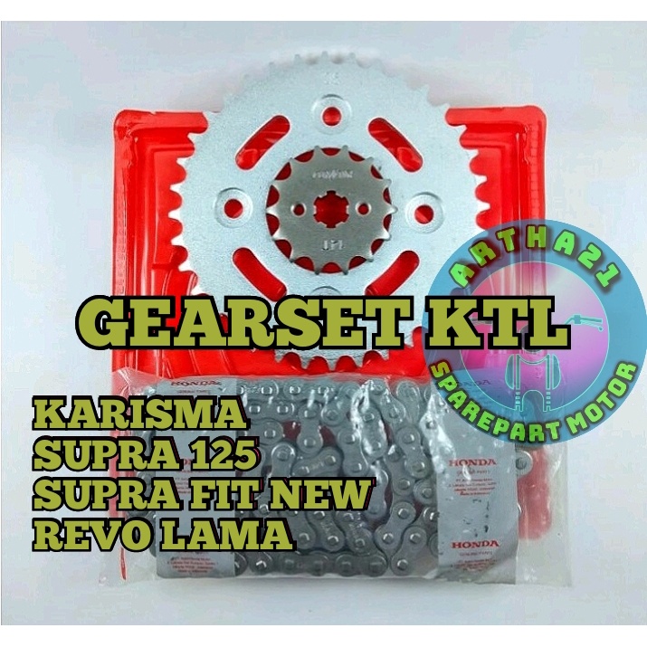 Jual GEAR SET KTL MOTOR HONDA SUPRA FIT NEW , SUPRA 125 , KARISMA