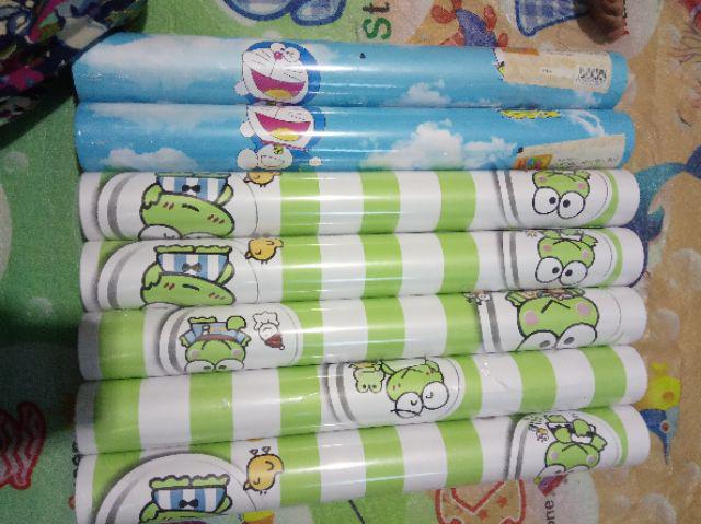 Bayar Di Tempat (cod) Wallpaper Dinding Motif Kembang Emas ±45 Cm X 10 M