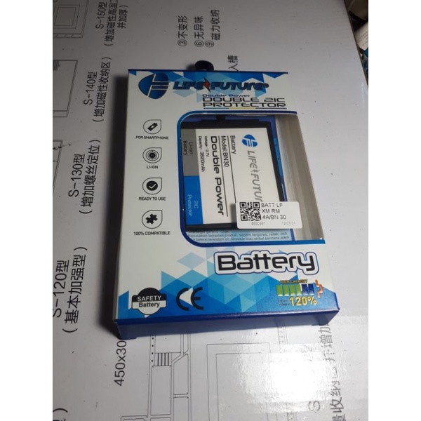 baterai battery batre redmi 4a double power bn30