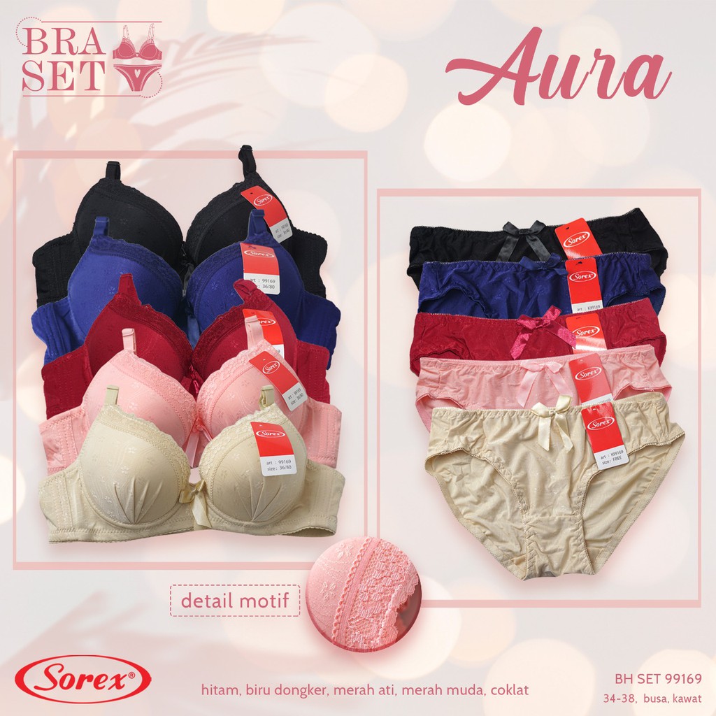 (1set) Bh Bra Set Sorex 99169 (Cup Sedang) Renda | Bra