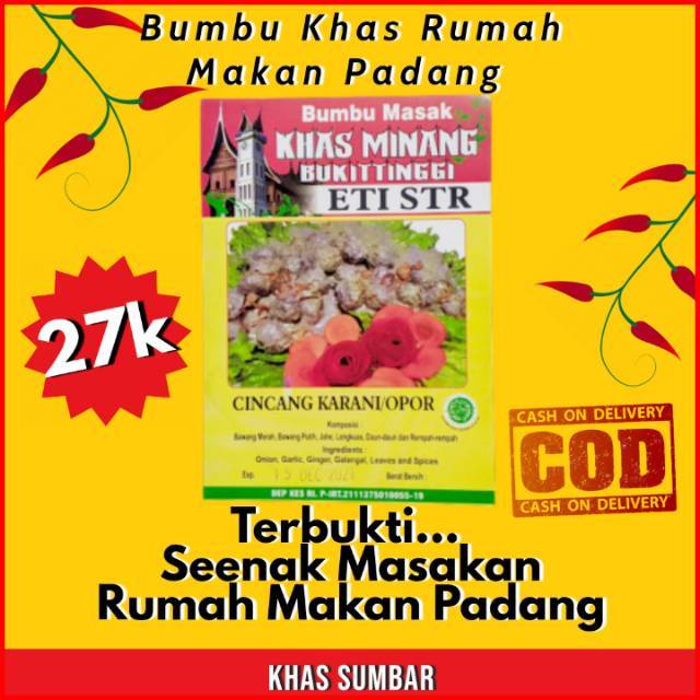 

Bumbu Opor Cincang Karani 250gram Khas Minang Bukittinggi Asli Padang Sumatera Barat COD