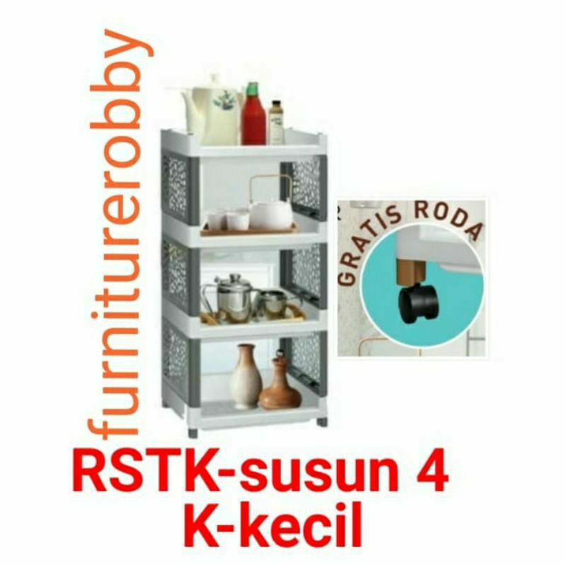 Rak plastik serba guna susun 4 kecil RSTK-4