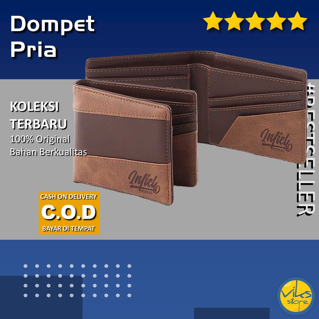 Dompet Kulit Coklat Casual Pria Cowok Keren Murah Keren Terbaru 2021 Kulit Anak Muda Distro Original