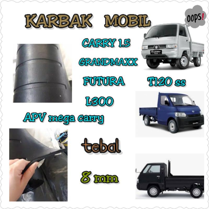 Karpet bak mobil colt T 120 ss/futura / apv mega carry uk 8 mm