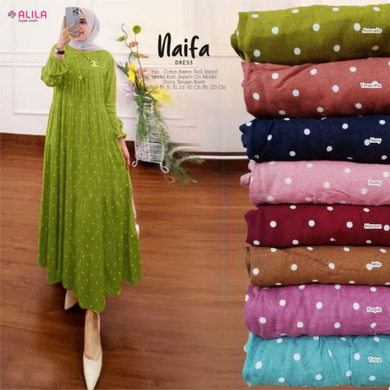 NAIFA DRESS | DRESS MUSLIM REMAJA KEKINIAN BY ALILA