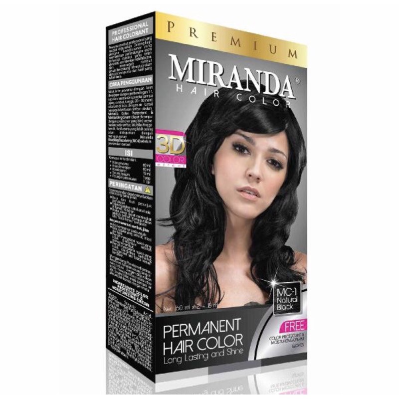 Miranda hair color black ( pewarna rambut hitam )