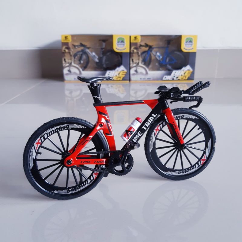 Diecast Sepeda Balap Time Trial Alloy - Miniatur Road Bike Bicycle