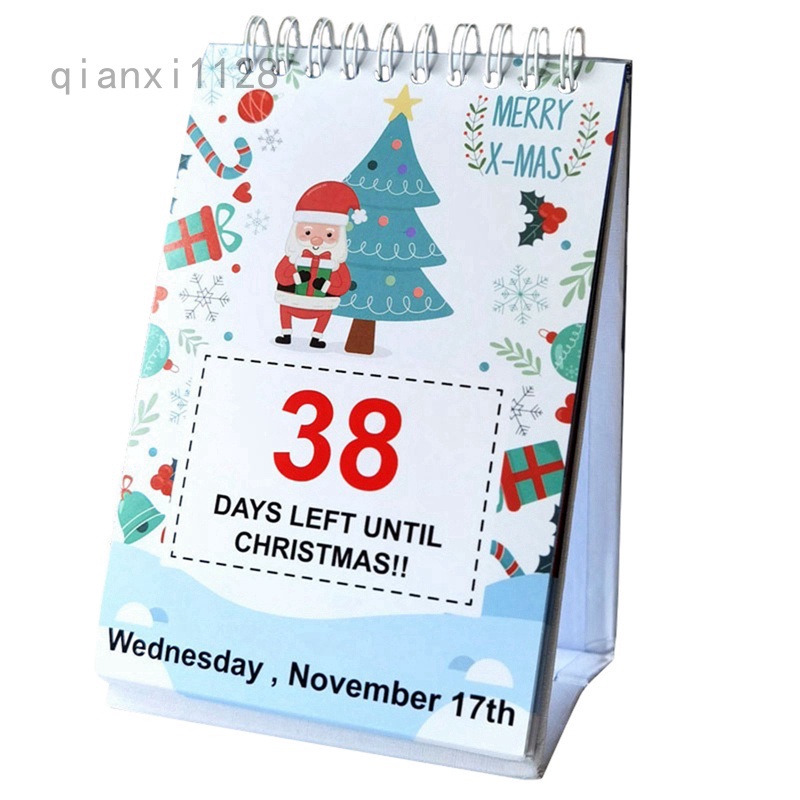 100 Day Merry Christmas Countdown Calendar 2022 Advent Countdown Calendar Rectangle Christmas Gift Diy Party Ornament Table Decor Shopee Indonesia