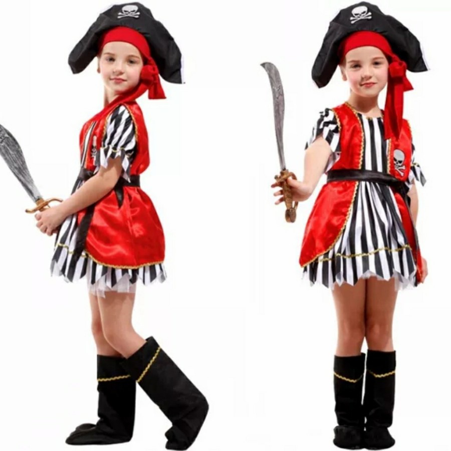 Baju kostum anak bajak laut perempuan PIRATE GIRL costume halloween