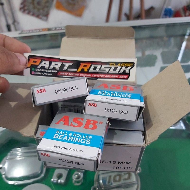 Klaker klaher bearing 6301 2RS-15M/M PNP velg RCB Supra DD mx
