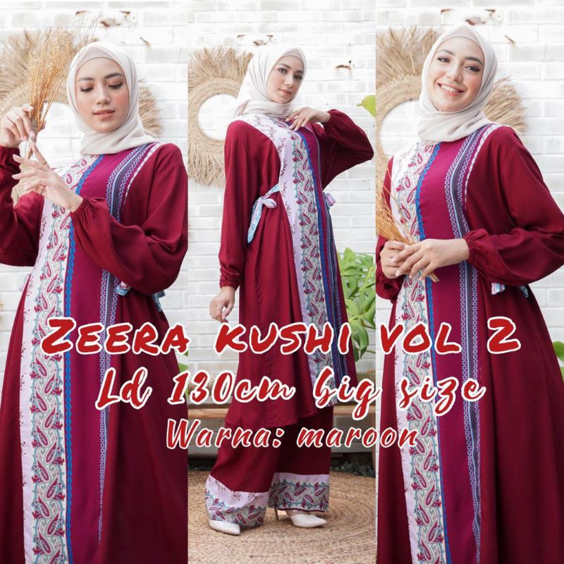 Daster Arab ZEERA KUSHI Gamis Rayon Baju Setelan Big Size Jumbo