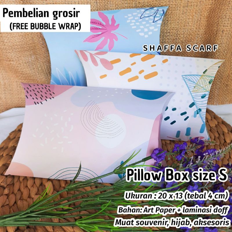 

[GROSIR] Pillow Box Scarf Size S / Wedding Box / Souvenir Box / Amplop Lebaran