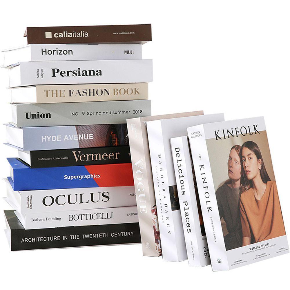 Populer Kotak Buku Palsu Fashion Lembut Dekorasi Properti Foto Props Book