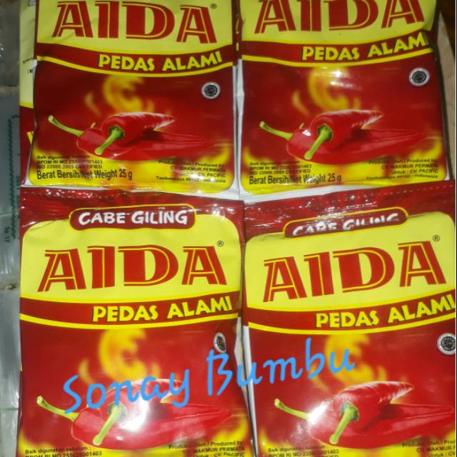 

Aida Cabe Giling cabe bubuk tabur 25gram