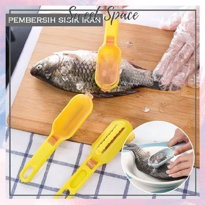 ALAT PEMBERSIH SISIK IKAN / SCALE PENGUPAS SISIK IKAN TANPA BERANTAKAN [SWEETSPACE]