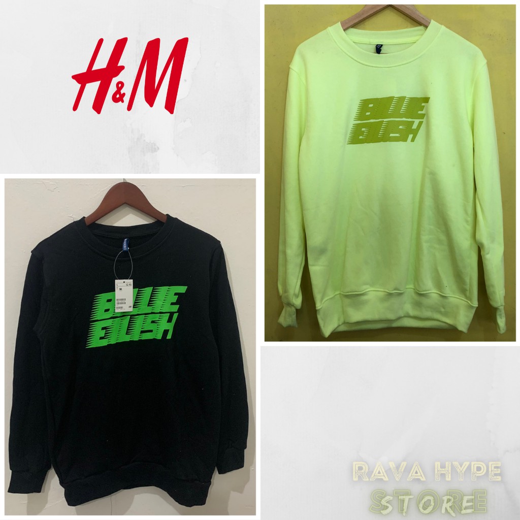 H&amp;M Crewneck Billie Eilish / Sweater HnM Original Pria Wanita