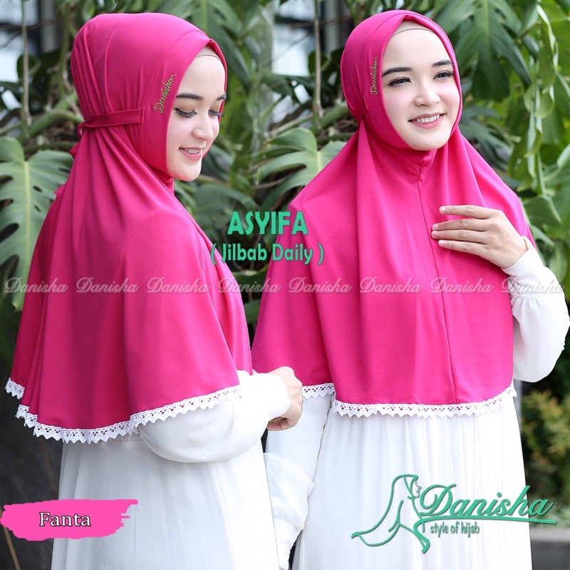 DANISHA | Khimar ASYIFA RENDA PUTIH