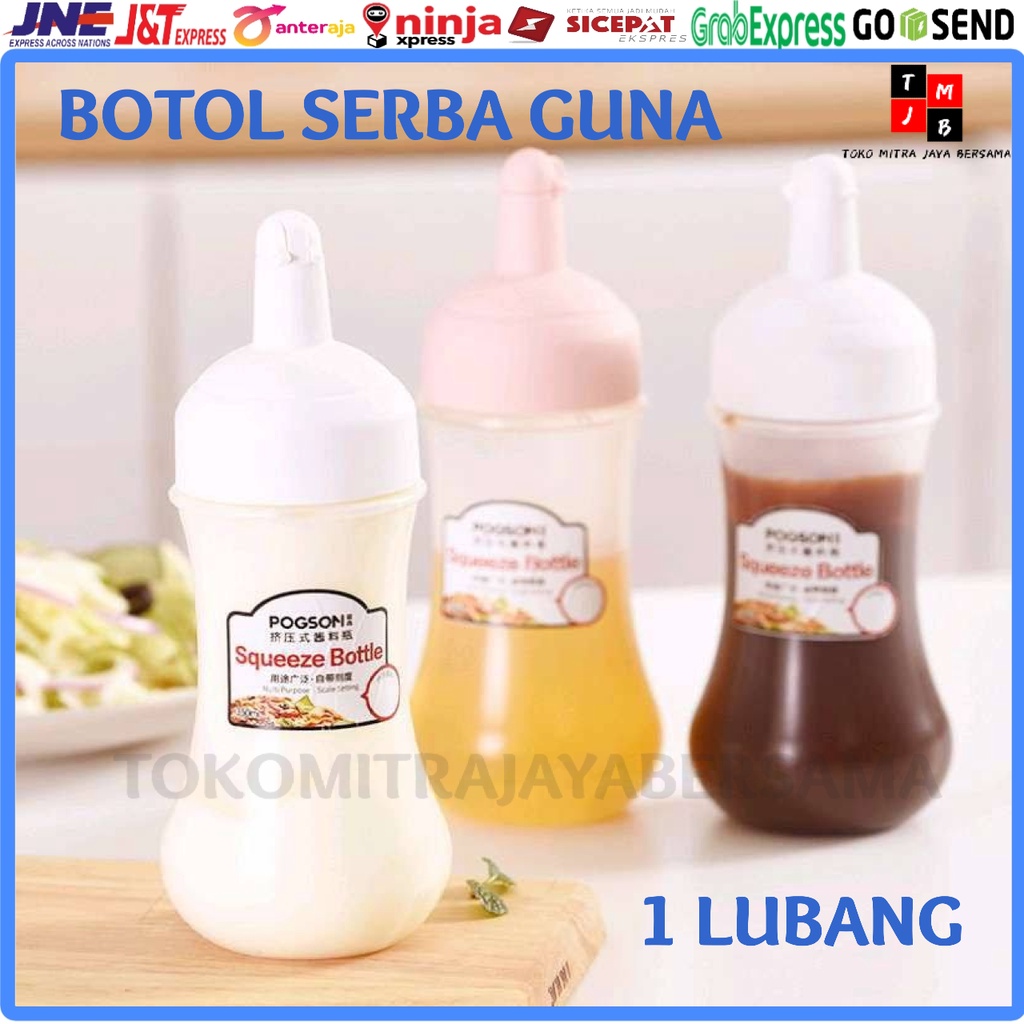 BOTOL SAOS MINYAK SAUS KECAP MAYONAISE TEMPAT ANTI BOCOR TUMPAH PLASTIK 5 LUBANG 280ML 280 ML SAOS SERBAGUNA 1 LUBANG