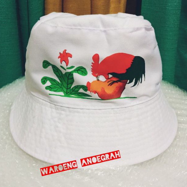 Topi Bucket Ayam Jago Kawin
