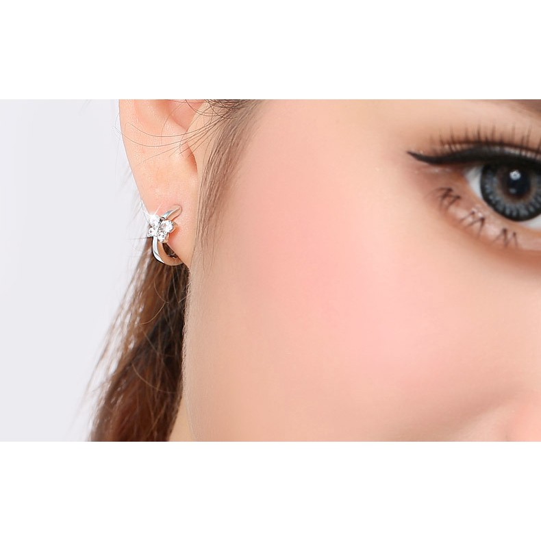 Berlian Set Anting-Anting Perak Kupu-kupu Anting-Anting Wanita Jepang Dan Korea Fashion Temperamen Anting-Anting Perak Lucu ai2-2759-7