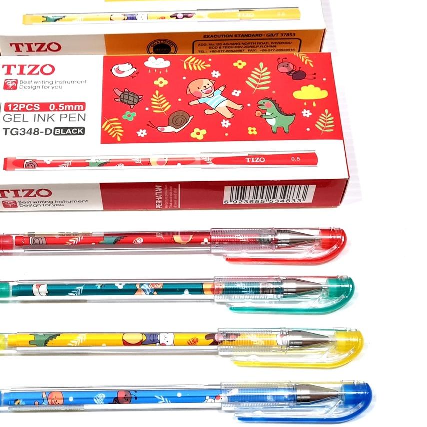 

SEGERA BELI Pulpen Gel Fancy TIZO 12 Pcs;