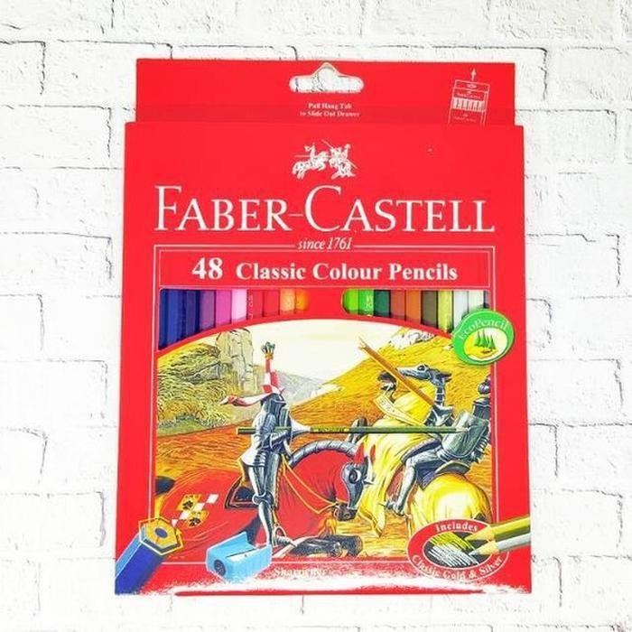 

Jual Jual Pensil Warna 48 warna classic faber castell Berkualitas tools Diskon