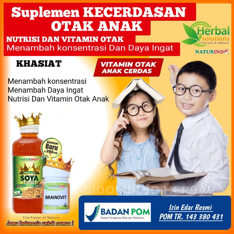 SUPLEMENT KECERDASAN OTAK ANAK HERBAL VITAMIN OTAK ANAK PRESTASI MENAMBAH KONSENTRASI DAN DAYA INGAT NUTRISI DAN VITAMIN OTAK ANAK