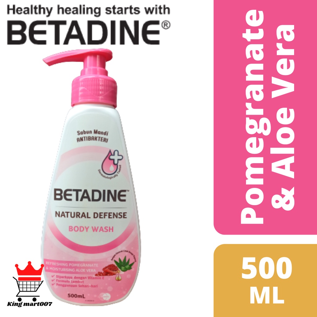 Betadine Body Wash Natural Defense Botol Pump