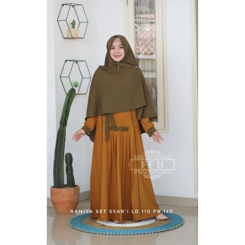 Gamis Syar'i ASDF TERBARU/GAMIS AQILA SET HIJAB/GAMISSYAR'IPEREMPUAN/GAMISMURAH/GAMIS TABRIIZ/BD