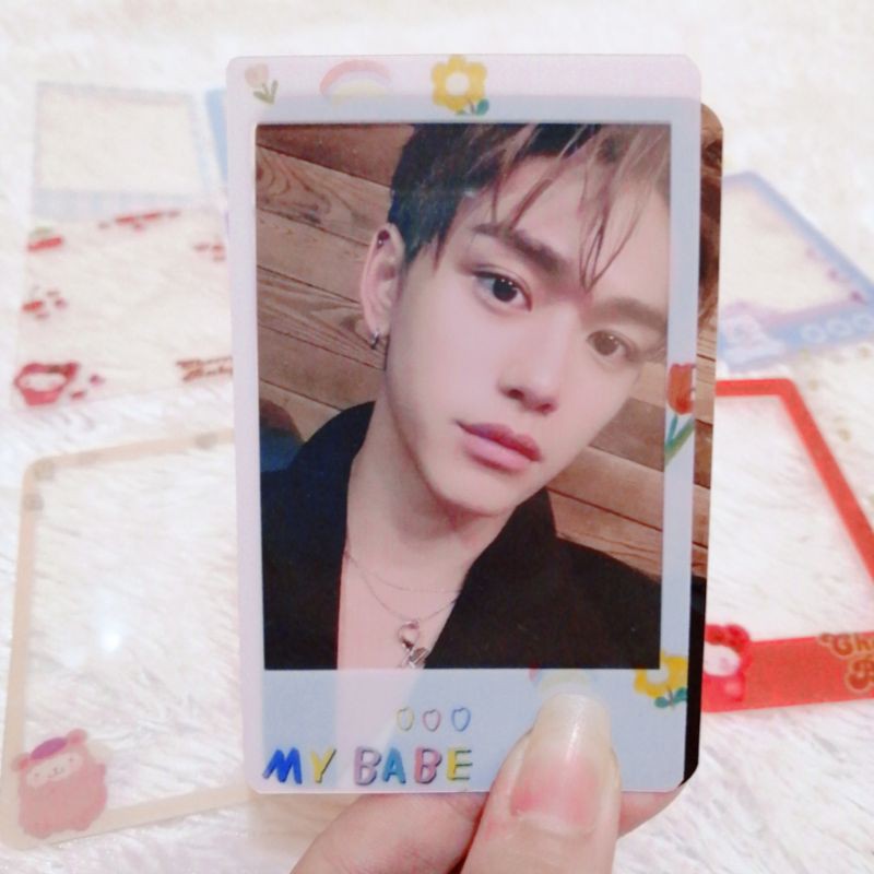 Photocard frame kpop frame card nct bts seventeen X1 ateez exo polaroid custom