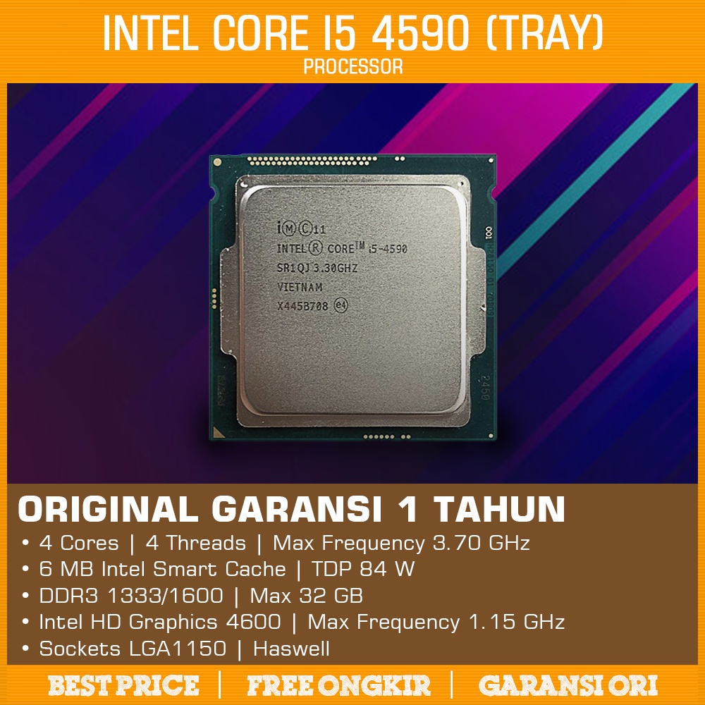 Processor Intel Core i5 4590 Tray 6MB Socket LGA 1150 Haswell