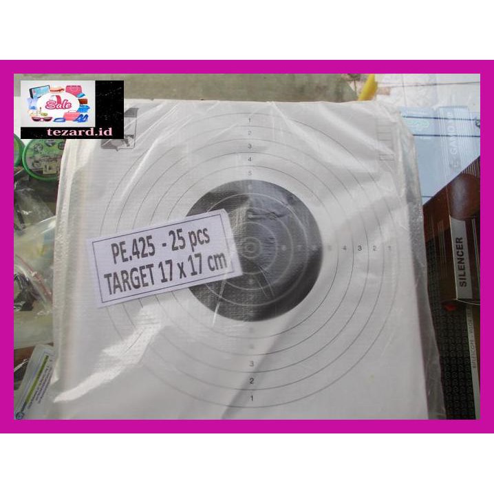 D5Dsdg- Sasaran Target Tembak Standar Perbakin (Isi 25 Lembar) 17Cmx17Cm T7Ry686-