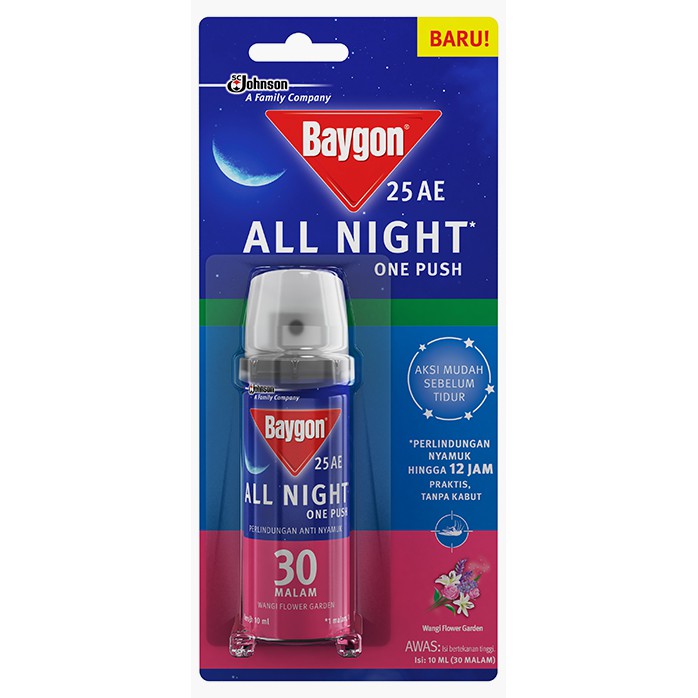 Baygon one push all night 10 ml