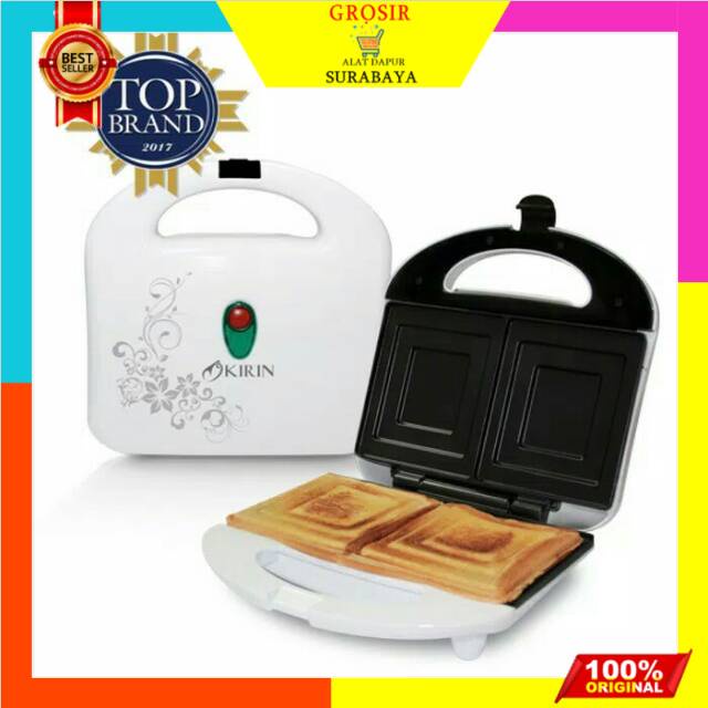 Kirin KST-365 Pemanggang Roti Sandwich Toaster Putih