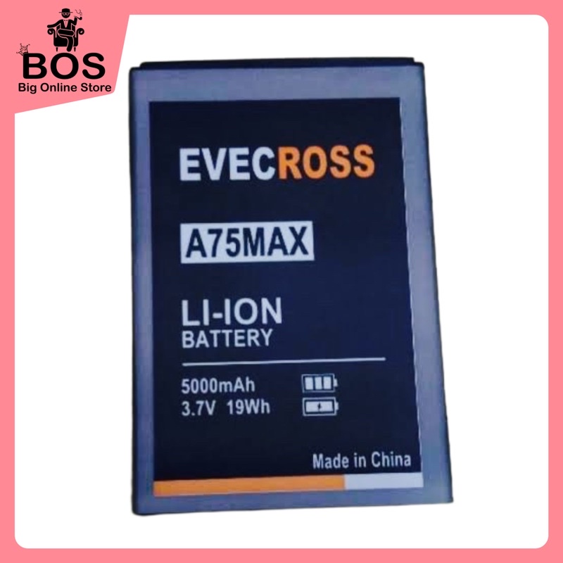 BOS - Battery HP Evercoss Ever Cross A75 Max/U50/A28S/A76/J4B/A80A/A12B/M1 | Batre BT Baterai HP