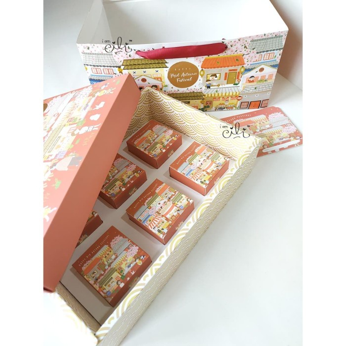 

✨ BISA COD ✨ (BUNDLING DUS+PAPERBAG CHINATOWN MOONCAKE ISI 6KECIL) untuk kue bulan