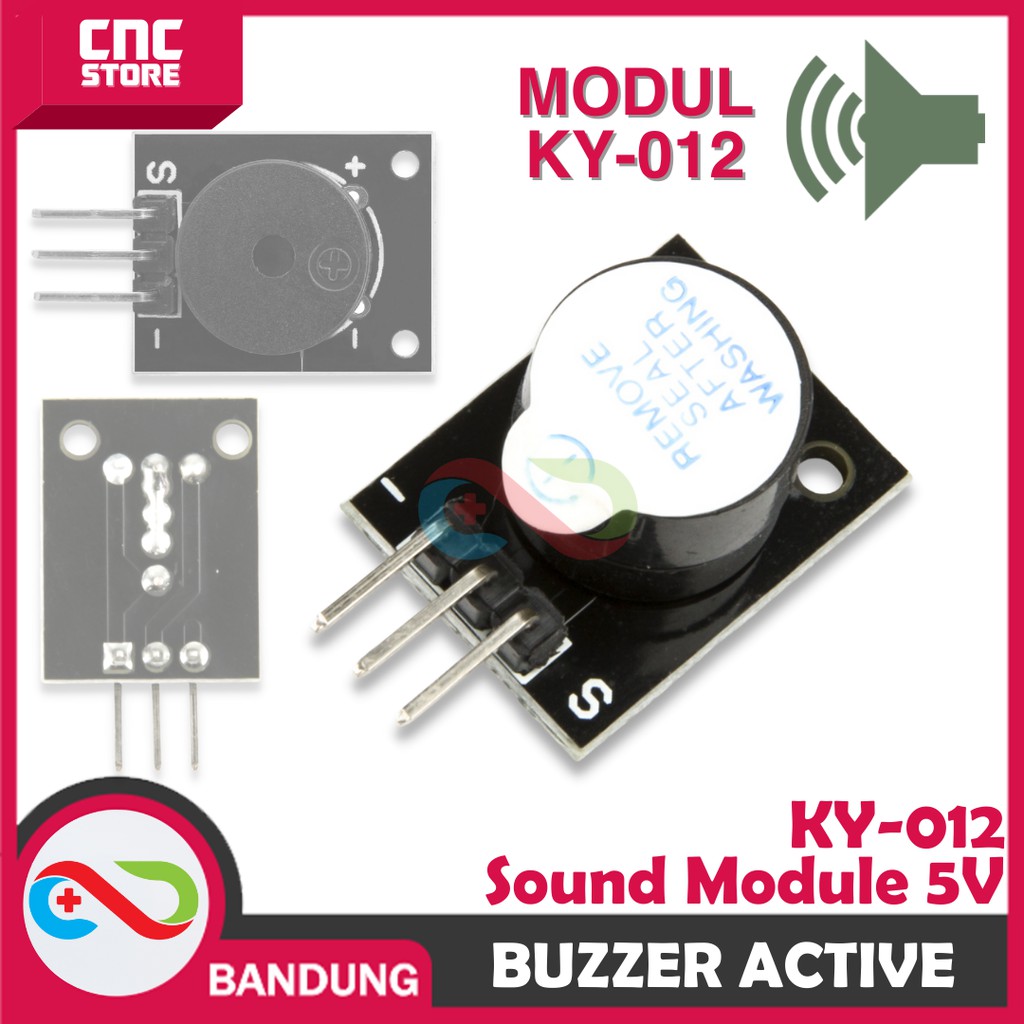 MODUL BUZZER 5V KY-012 ACTIVE HIGH FOR ARDUINO AKTIF HIGH SOUND MODULE