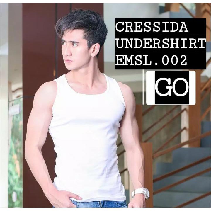 BB CRESSIDA SINGLET PRIA EMSL.002 / CMUS.002 cressida kaos dalam pria cressida 100% original