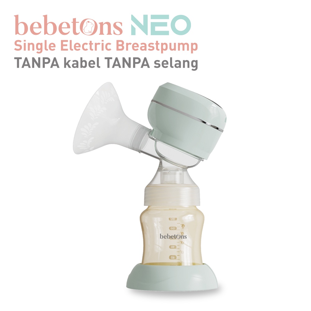 BEBETONS NEO Rechargeable Single electric Breast Pump / Pompa ASI Elektrik Portable