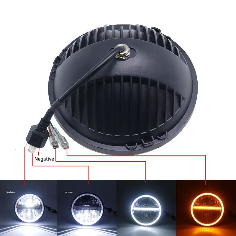 HEADLAMP DAYMAKER 7 INCH TRUCKLED HALLO RING MOBIL DAN