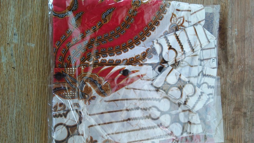 Batik Couple Keluarga Sania Ruffle Ori Ndoro Jowi Dnt Seno Merah Putih