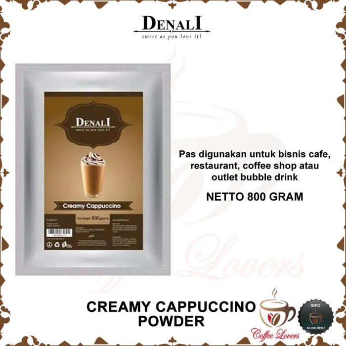 

DENALI FRAPPE POWDER CREAMY CAPPUCCINO MINUMAN BUBUK RASA CAPPUCCINO HOT DEAL