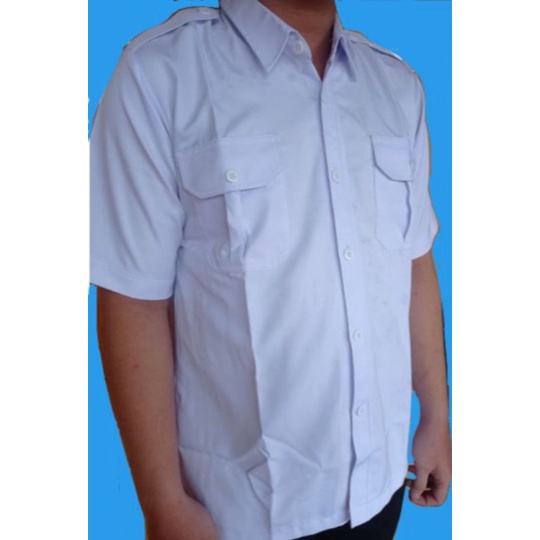 baju hem kemeja putih seragam PNS lengan pendek