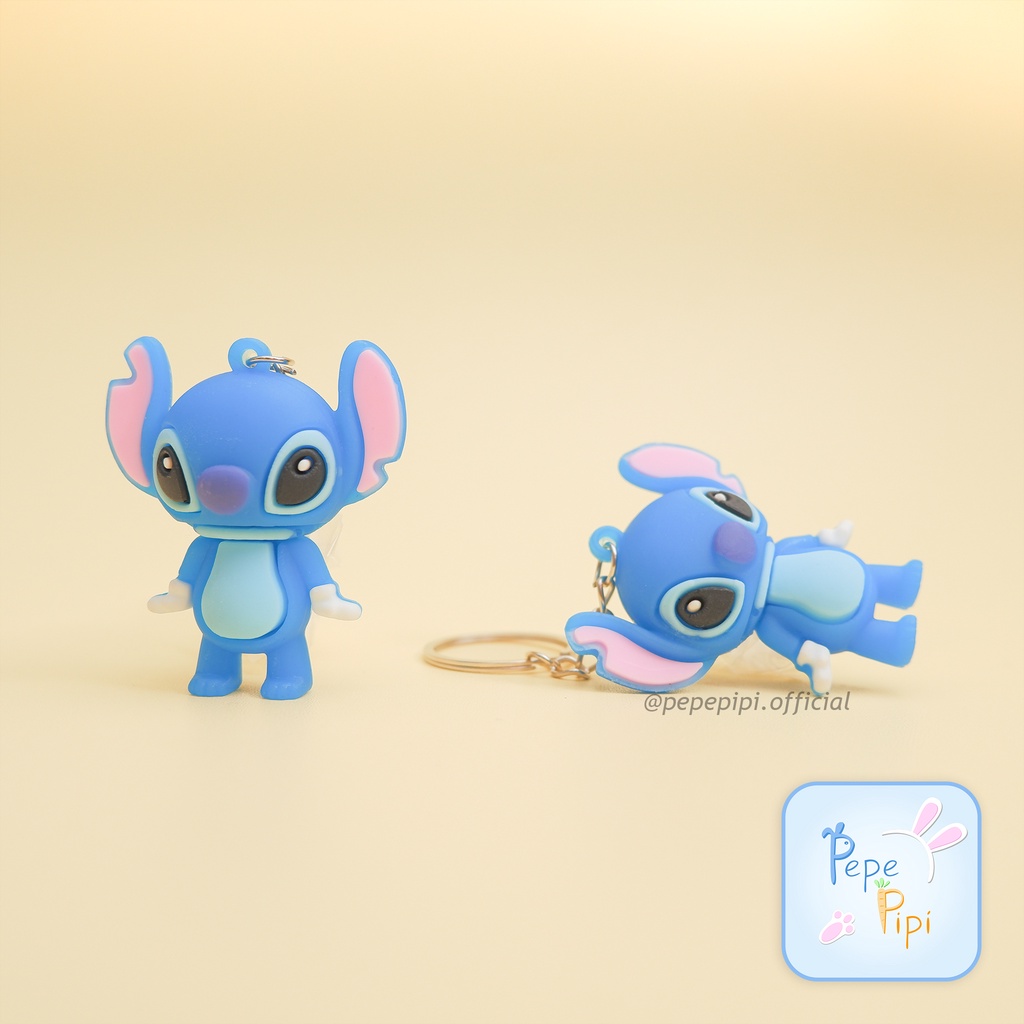 Gantungan Kunci Stitch Ganci Keychain Hiasan Tas karet disney lilo