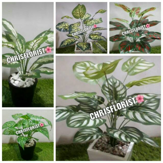 Daun Latex Plastik Palsu Buatan Plastic Sintetis Dekorasi Hiasan Artificial 825