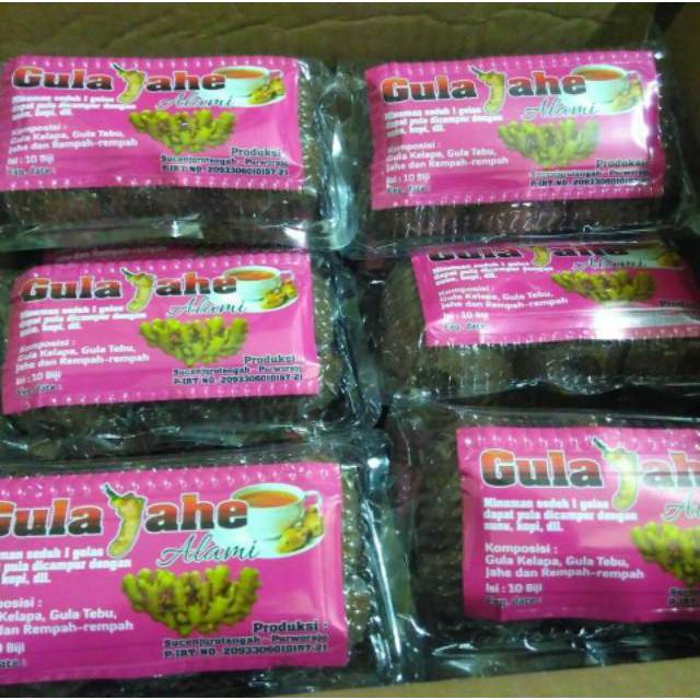 

Gula jahe Alami grosir 25pack (isi 10/pack)