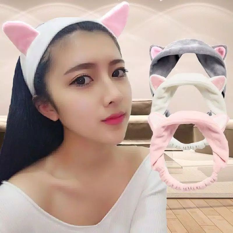 Bando Cantik Motif Kuping Hairband Korea Lucu Kucing Bando Rambut Fashion