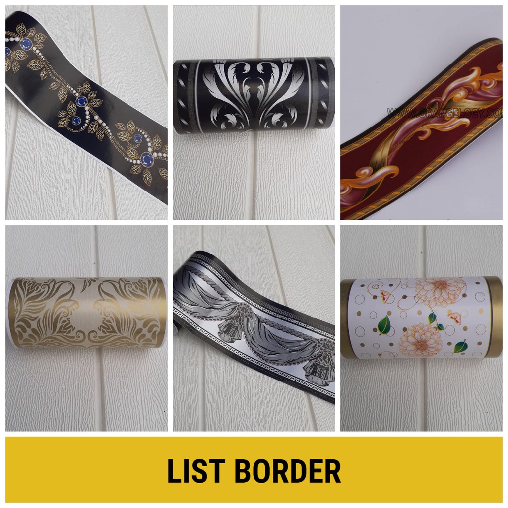 list border Stiker border Wallpaper pembatas border list motif list bertekstur anti air