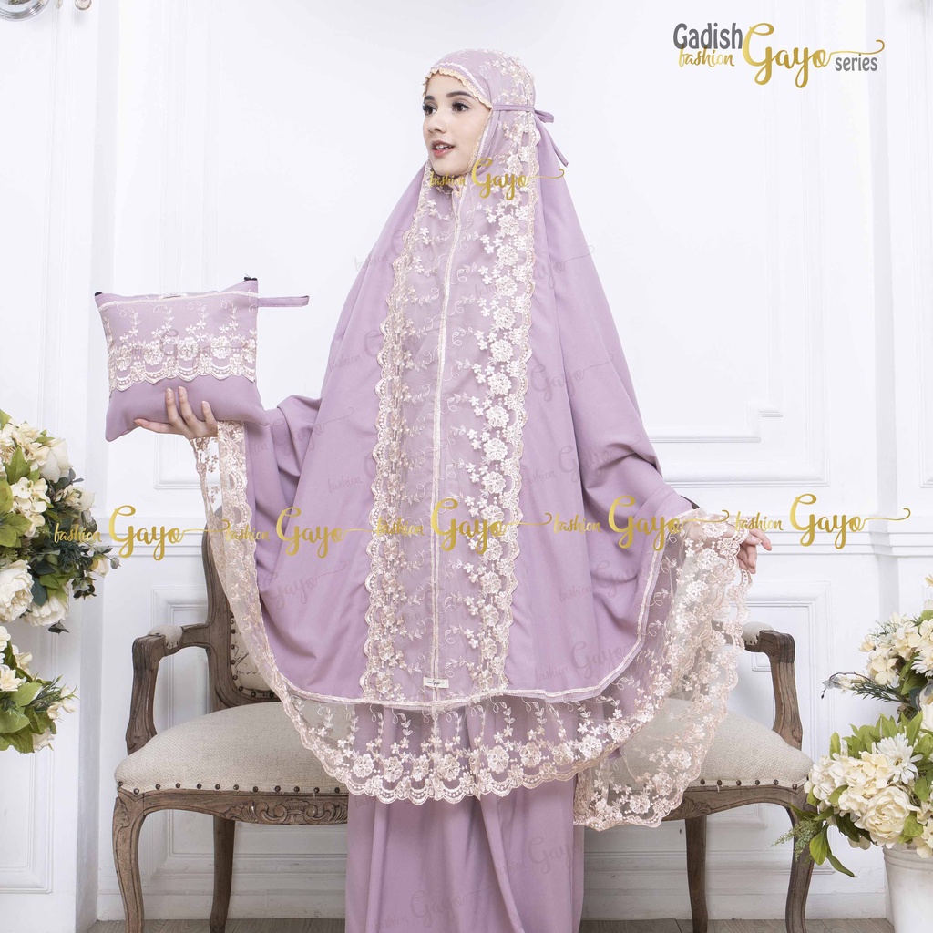 Mukena dewasa katun polos renda GADISHSERIES