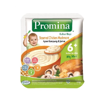 PROMINA BUBUR BAYI 20 gr SACHET 6+ Bulan Milky Beras Merah Ayam Kampung &amp; Jamur ens Pisang Susu Milky Beras Merah Smooth Kacang Hijau MPASI 6 bulan MP ASI Makanan Penamping asi 6m instan praktis mudah sehat 6+